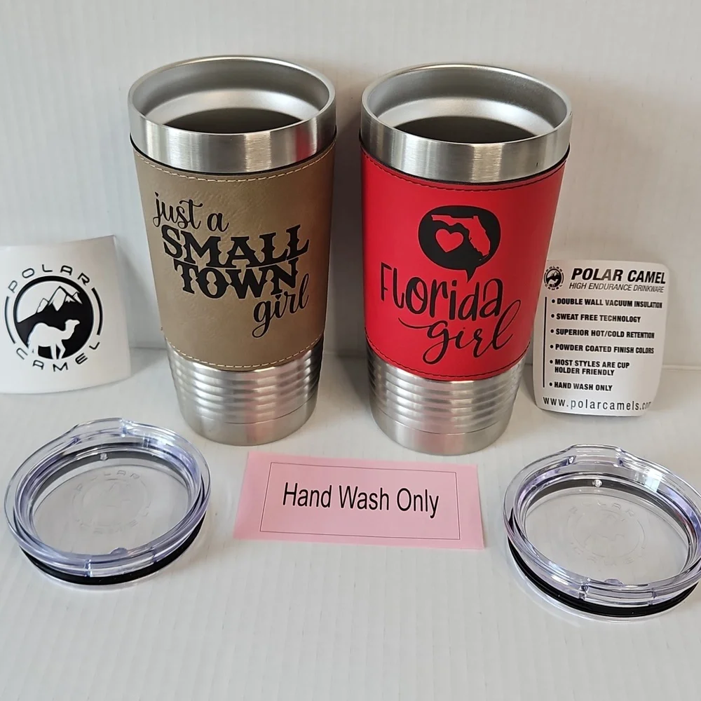 Polar Camel Tumbler Set, NWT, Red & Tan